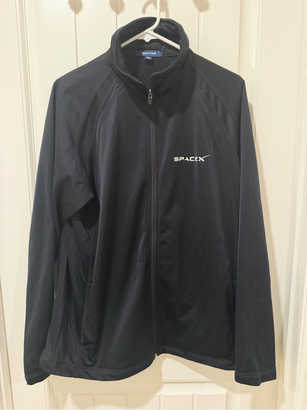 SpaceX Sport-Tek JST90 Men’s Large Black Full Zip Jacket Space X Logo